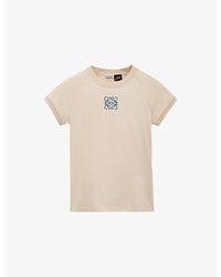 Loewe - X Paula's Ibiza Brand-Embroidered Small-Fit Cotton-Jersey T-Shirt - Lyst