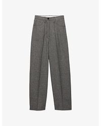 Prada - Prince Of Wales Check Wool Trousers - Lyst