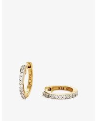 Missoma - Classic Pave Huggies 18Ct Vermeil-Plated Sterling Earrings - Lyst