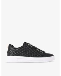 Carvela Kurt Geiger - Daze Weave Logo-Plaque Faux-Leather Low-Top Trainers - Lyst