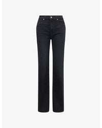 PAIGE - Stevie High-Rise Straight-Leg Jeans - Lyst