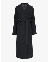 Whistles - Morgan Funnel-Neck Wool Coat - Lyst