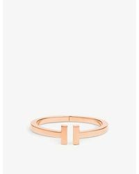Tiffany & Co. - Tiffany T Square 18ct Rose-gold Bracelet - Lyst