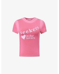 Sisters & Seekers - Lovers Logo-Print Stretch-Jersey T-Shirt - Lyst