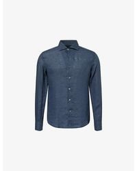 Corneliani - Long-Sleeve Linen Shirt - Lyst