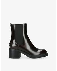 Tod's - Tronchetto Leather Heeled Ankle Boots - Lyst