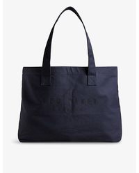 Ted Baker - Logo-print Cotton Tote Bag - Lyst