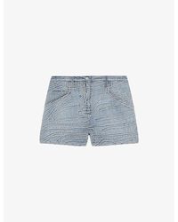 IRO - Viny Embroidered Denim Shorts - Lyst