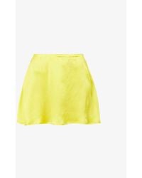 MaisonCléo Lily Silk Mini Skirt - Yellow