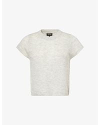 ME+EM - Capped-Sleeve Merino Wool And Cashmere-Blend Top - Lyst