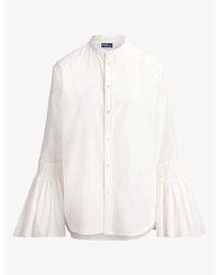 Polo Ralph Lauren - Bell-Sleeve Oversized Cotton-Silk Blend Shirt - Lyst