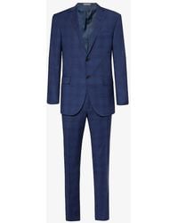 Corneliani - Check-pattern Notched-lapel Regular-fit Wool Suit - Lyst
