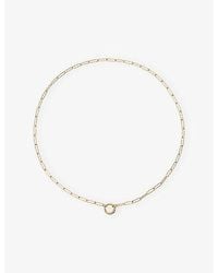 Monica Vinader - Alta Textured 18Ct Vermeil Chain Necklace - Lyst