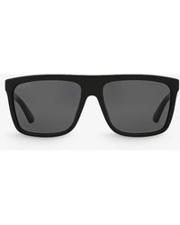 Gucci - gg0748s Rectangular-frame Injected Sunglasses - Lyst