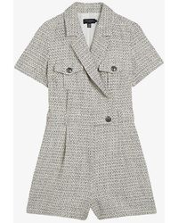 Ted Baker - Osamud Wrap-over Boucle Playsuit - Lyst