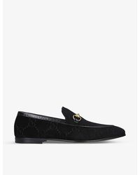 Gucci - Jordan Horsebit-embellished Suede Loafers 7. - Lyst