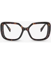 Prada - Pr 10zv Square-frame Tortoiseshell Acetate Optical Glasses - Lyst