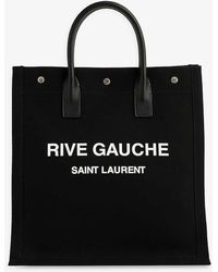 Saint Laurent - Noe Cabas Rive Gauche Cotton Tote Bag - Lyst