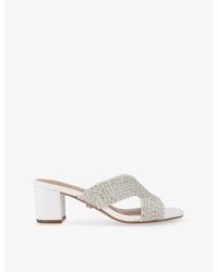 Carvela Kurt Geiger - Paparazzi Crystal And Pearl Embellished Woven Heeled Sandals - Lyst