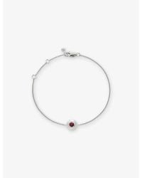Monica Vinader - July Birthstone Ruby And Sterling- Bracelet - Lyst