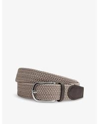 Reiss - Elmont Plaited-Weave Woven Belt - Lyst