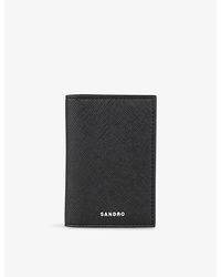 Sandro - Logo-Embossed Faux-Leather Card Holder - Lyst