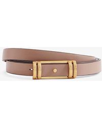 Reiss - Lara Adjustable-buckle Leather Belt - Lyst