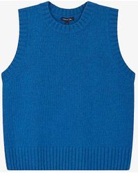 Soeur - Namaste Ribbed-collar Stretch-knitted Sweater Vest - Lyst