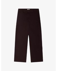 Sandro - Barrel-Leg Mid-Rise Denim Jeans - Lyst