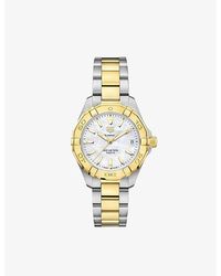 Tag Heuer - Wbd1320.bb0320 Aquaracer 18ct Yellow Gold-plated Stainless-steel Quartz Watch - Lyst