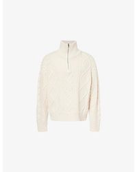 FRAME - Chunky Cable-Knit Wool And Cashmere Jumper - Lyst