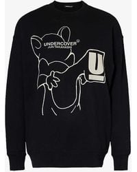 Undercover - Flocked Graphic-print Relaxed-fit Stretch-cotton Sweatshirt - Lyst