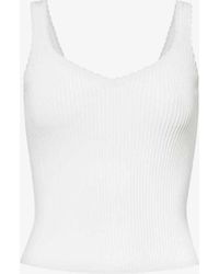 PAIGE - Odile Ribbed Knitted Top - Lyst