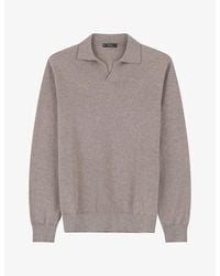 BOGGI - Open-Collar Knitted Polo Shirt - Lyst