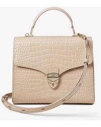 Aspinal of London - Mayfair Large Croc-embossed Leather Top-handle Bag - Lyst