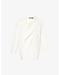 Issey Miyake - Shaped Membrane Double-breasted Woven Blazer - Lyst