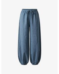 Amy Lynn - Miami Balloon-Leg High-Rise Cotton-Blend Denim Trousers - Lyst