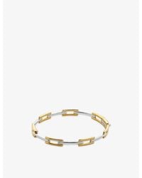Monica Vinader - Gp Signature Link 18Ct Vermeil Slim Bangle - Lyst