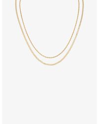 Astrid & Miyu - Illusion Double Chain 18Ct-Plated Brass Necklace - Lyst