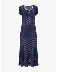 Rails - Allison Polka-Dot Crepe Maxi Dress - Lyst