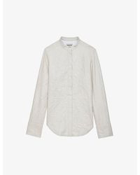 Zadig & Voltaire - Regular-fit Crinkled Leather Shirt - Lyst