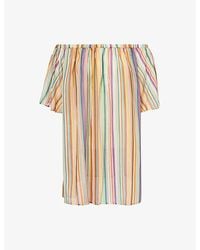 Missoni - Chevron-Pattern Cotton-Blend Mini Dress - Lyst