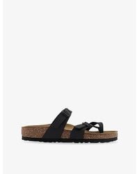 Birkenstock - Mayari Cross-Strap Faux-Leather Sandals - Lyst