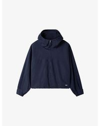 Sandro - Hooded Zip-Up Cotton-Blend Jacket - Lyst