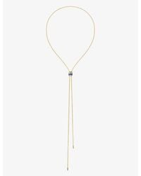 Boucheron - Quatre Edition Large 18Ct- - Rose- Ceramic And 0.33Ct Round-Cut Diamond Tie Necklace - Lyst