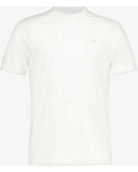 Emporio Armani - Logo-embossed Cotton-jersey T-shirt - Lyst