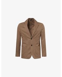 Sunspel - Single-Breasted Cotton And Linen-Blend Blazer - Lyst