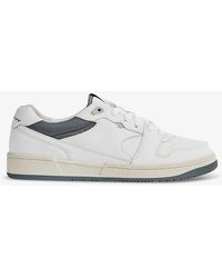 Reiss - Astor Logo-embossed Low-top Leather Trainers - Lyst