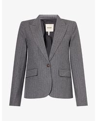 ME+EM - Pinstripe Wool-Blend Blazer - Lyst