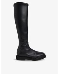 Whistles - Knee-High Stretch Leather-Blend Boots - Lyst